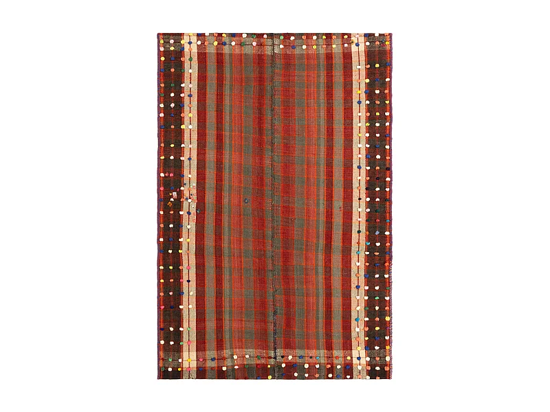 Tapis de laine 138x204 rouge Jajim