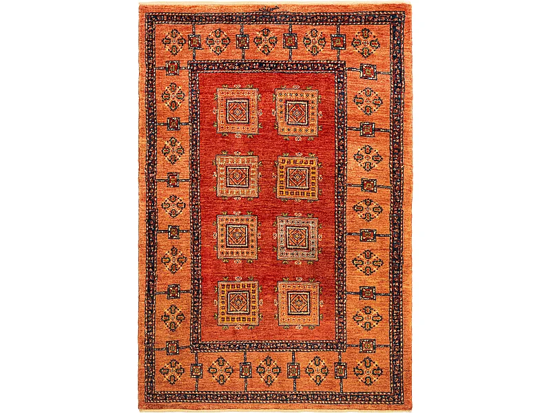 Wollteppich 104x160 Rot Kashkuli