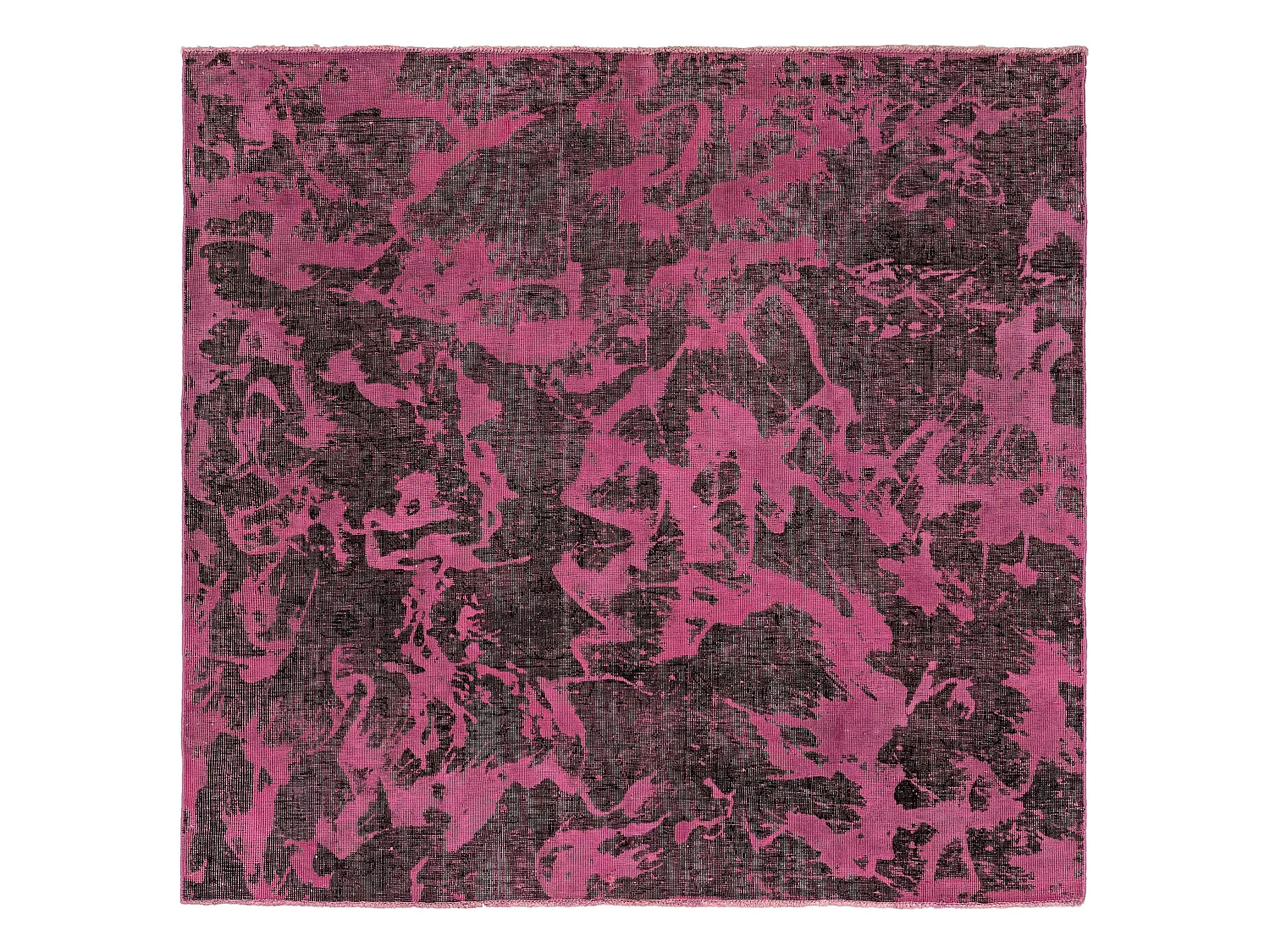 Tapis de laine 134x140 rose Vintage Royal