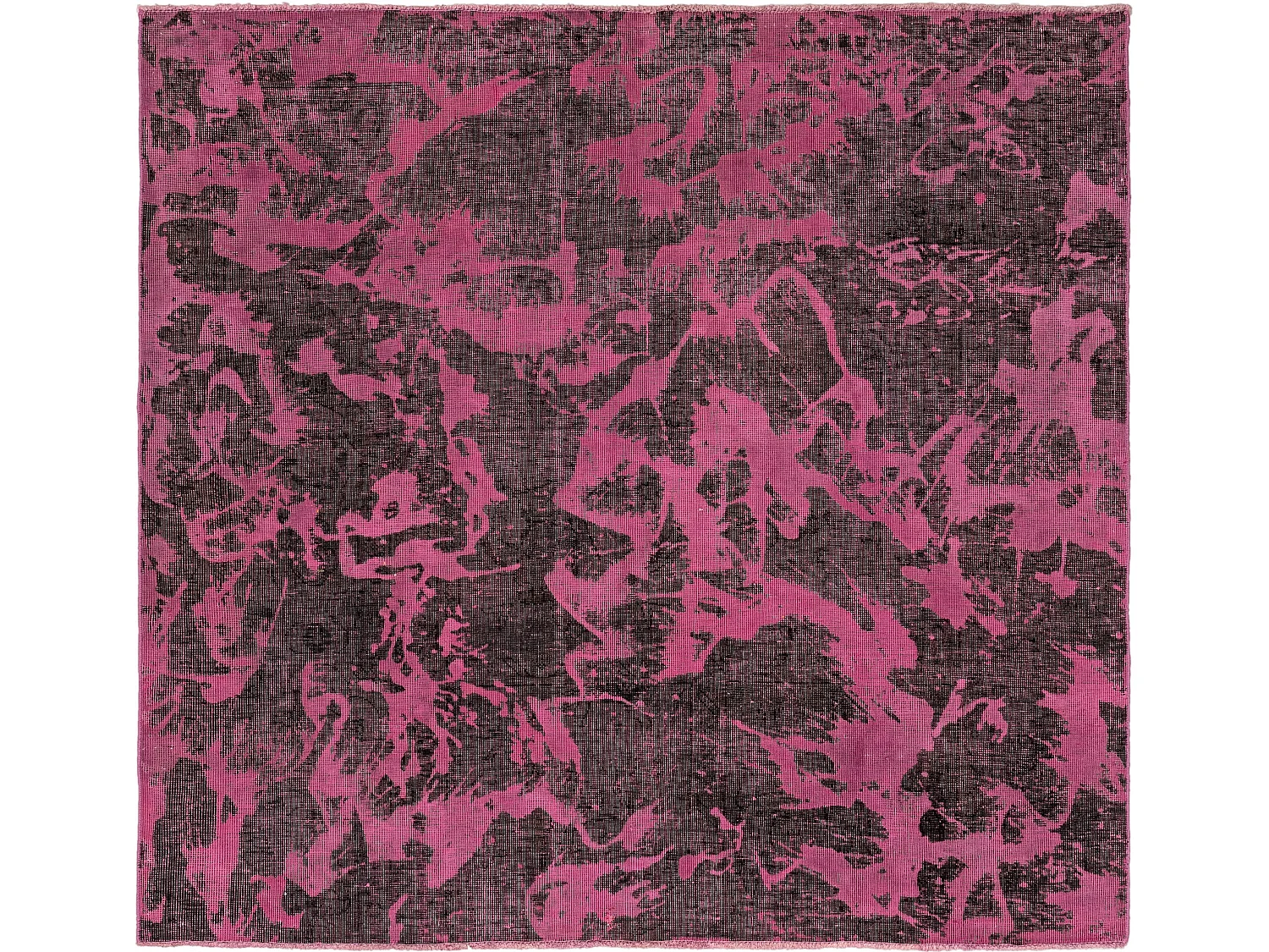 Tapis de laine 134x140 rose Vintage Royal