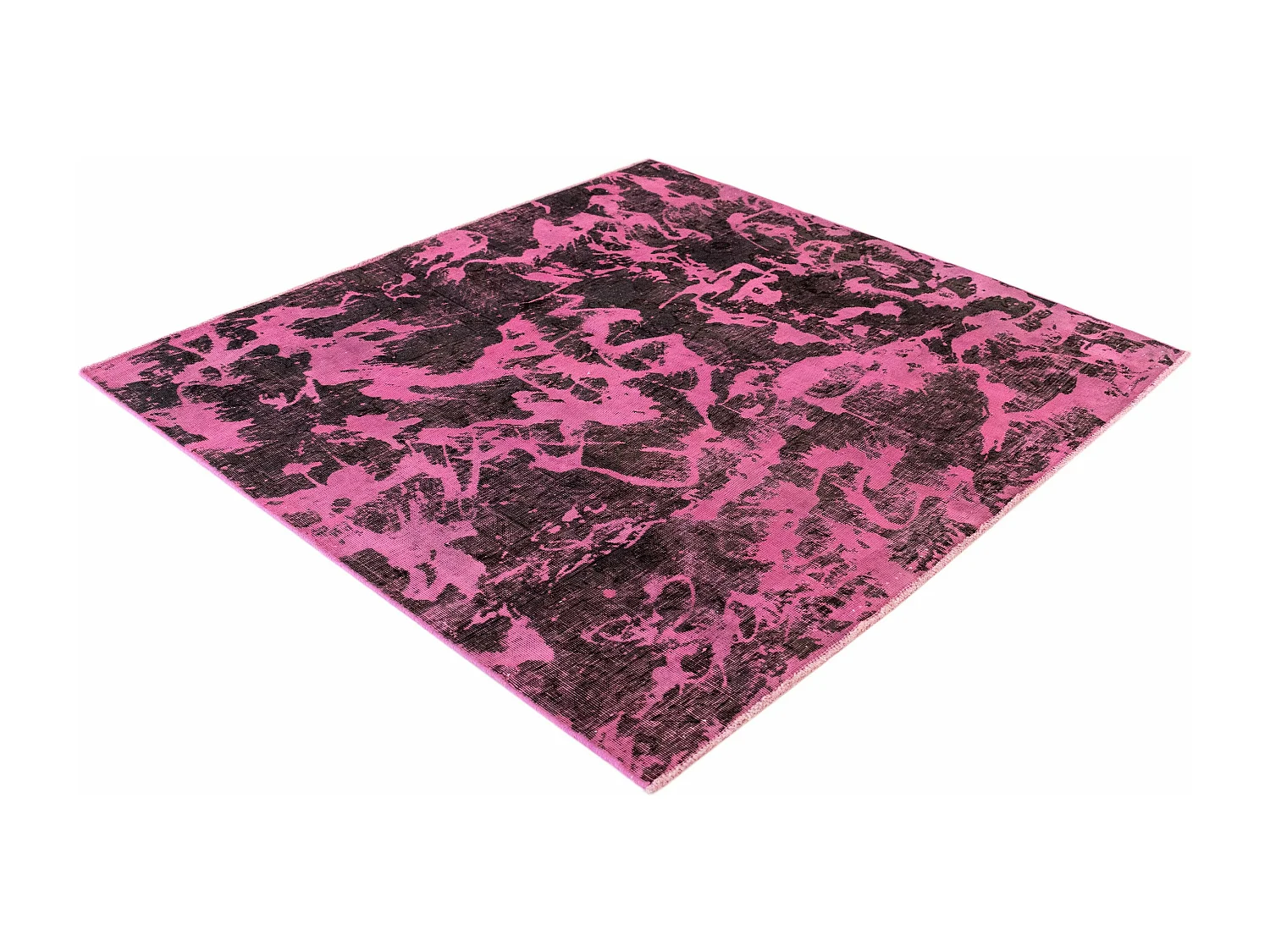 Tapis de laine 134x140 rose Vintage Royal