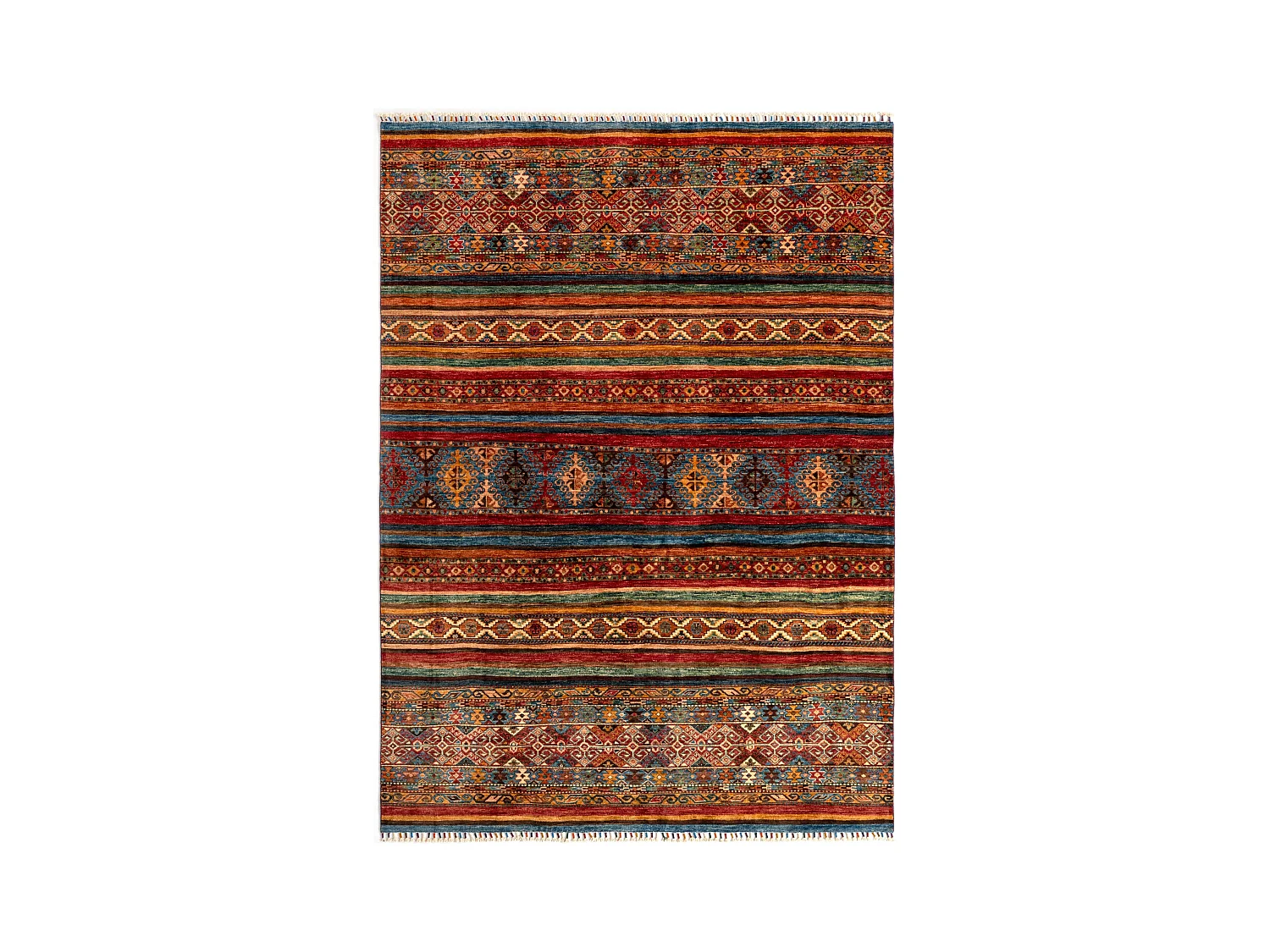 Tapis de laine 173x243 rouge Torkman