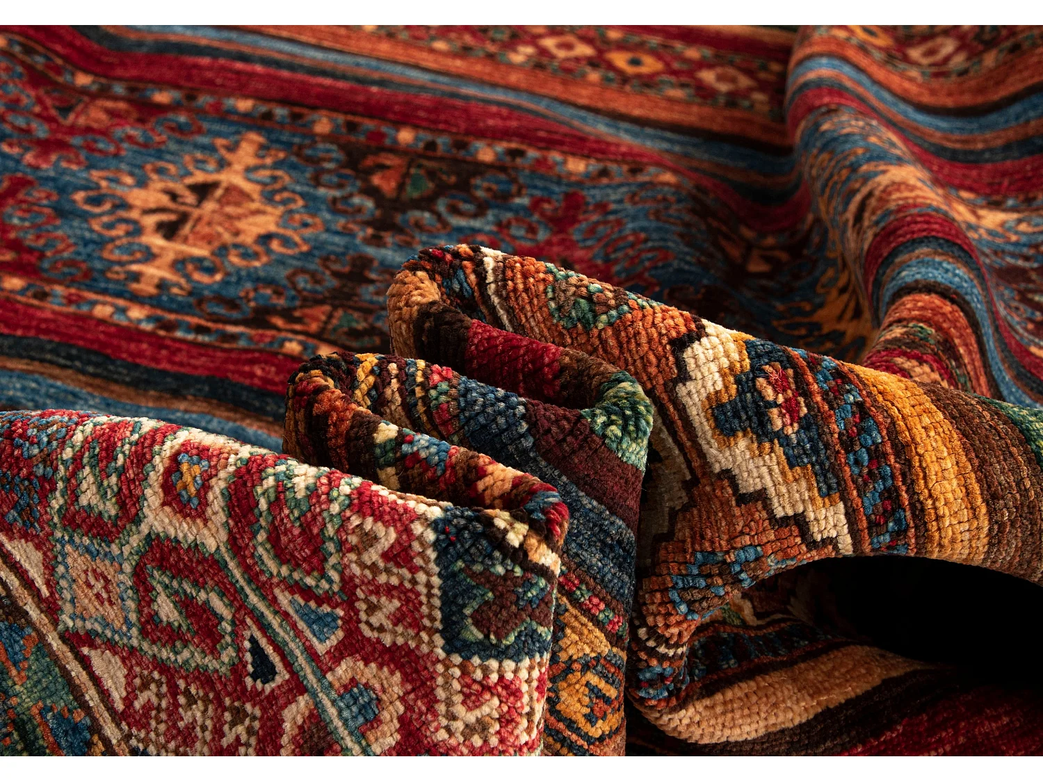 Tapis de laine 173x243 rouge Torkman