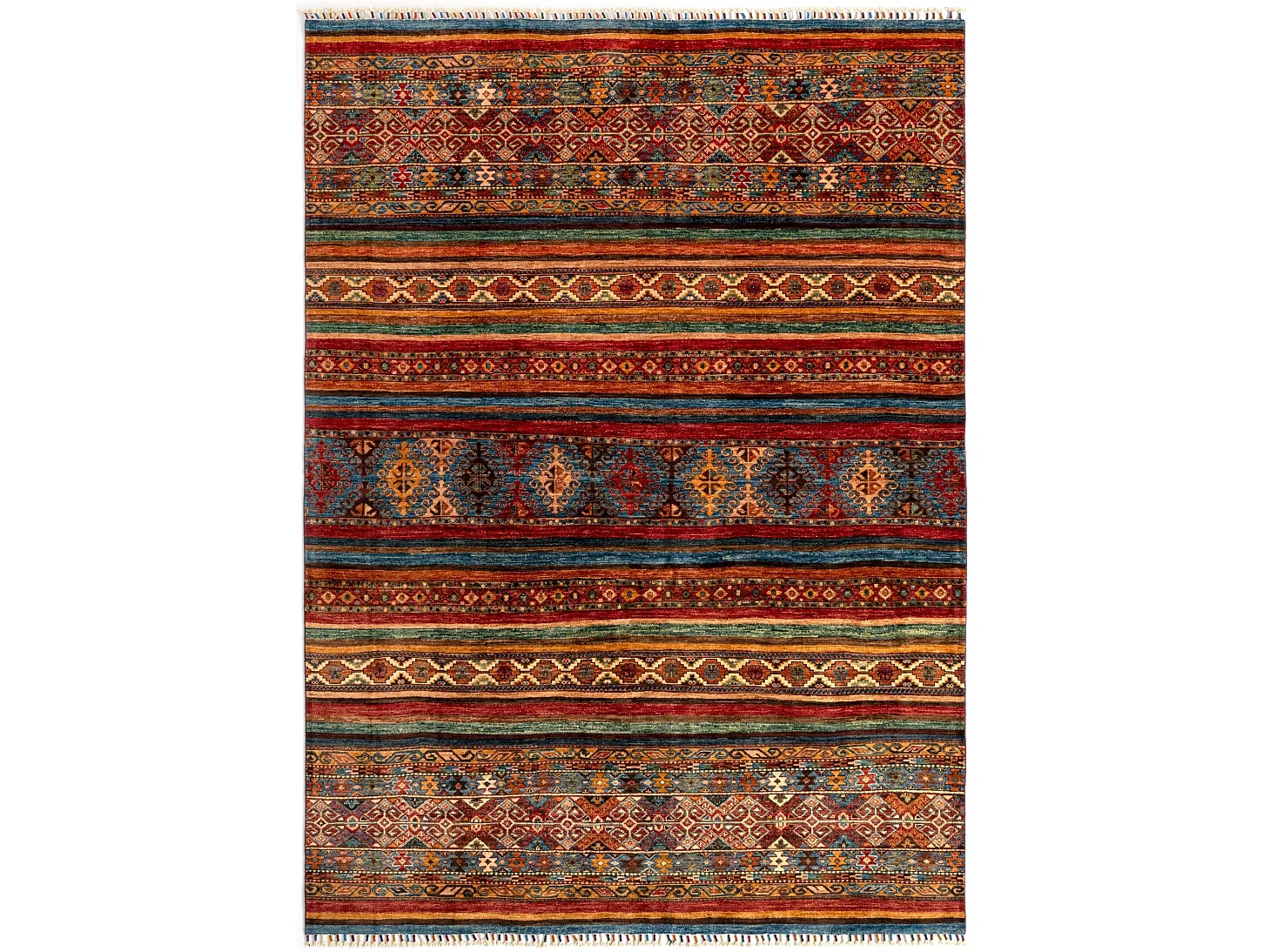 Tapis de laine 173x243 rouge Torkman