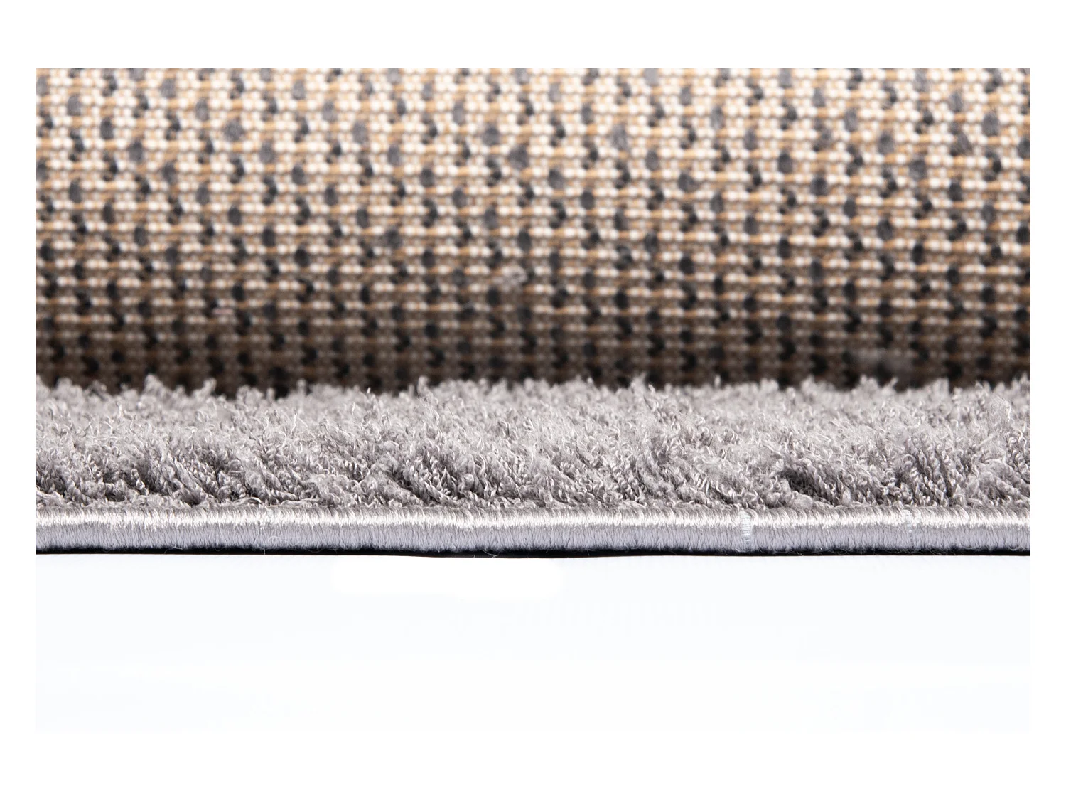 Hoogpolig tapijt 125x125 Grijs Luzern