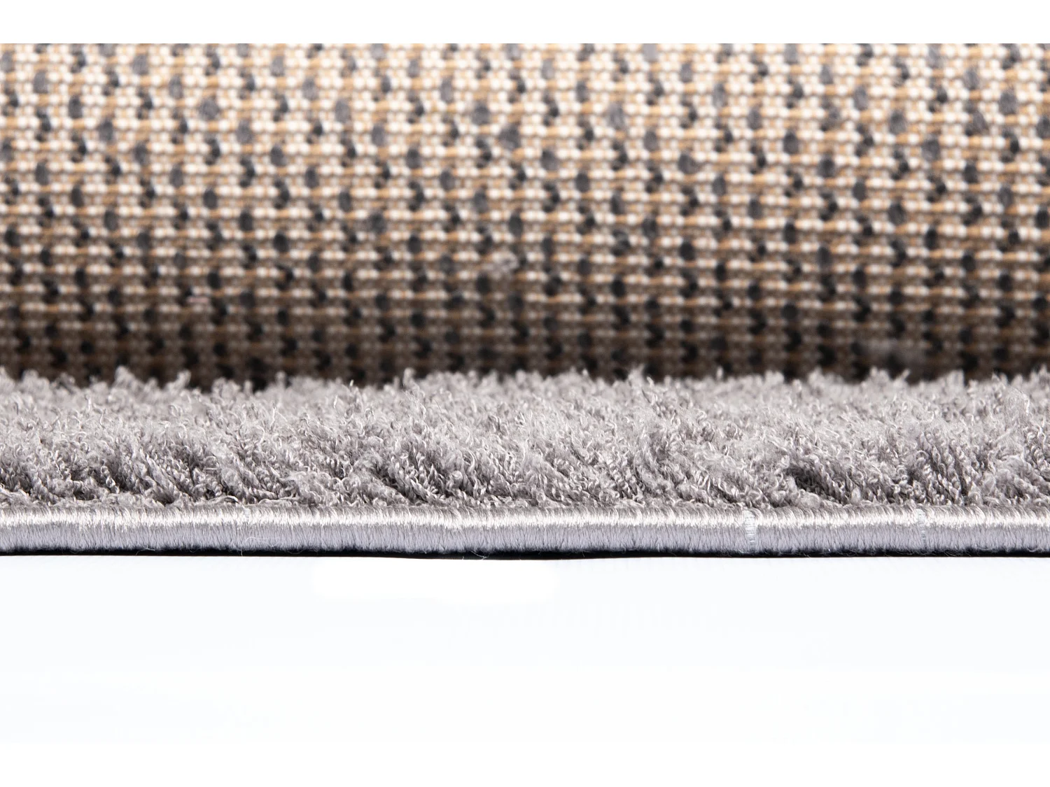 Tapis shaggy 125x125 gris Luzern