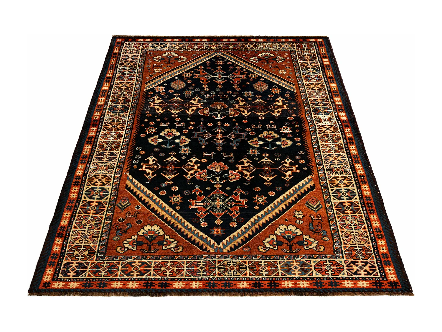 Tapis de laine 148x249 noir Ghashghai