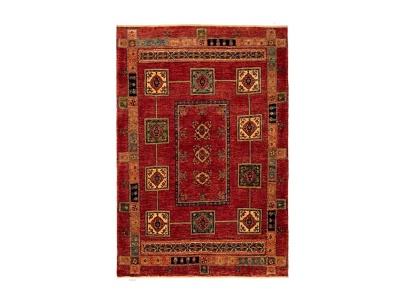 Tapis de laine 149x220 rouge Kashkuli