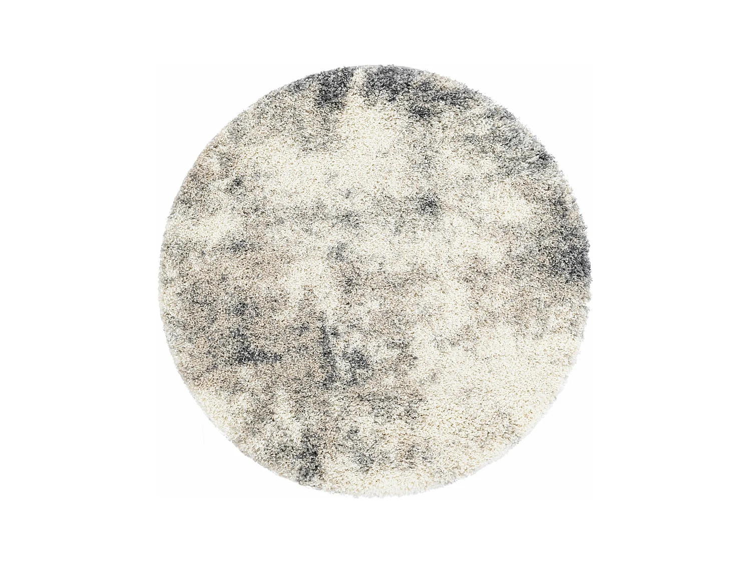 Hoogpolig tapijt 240x240 Beige - Grijs Lachen Haze