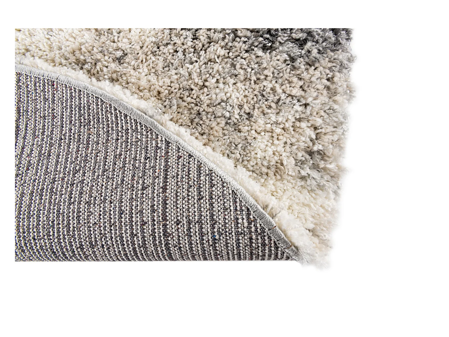 Hoogpolig tapijt 240x240 Beige - Grijs Lachen Haze