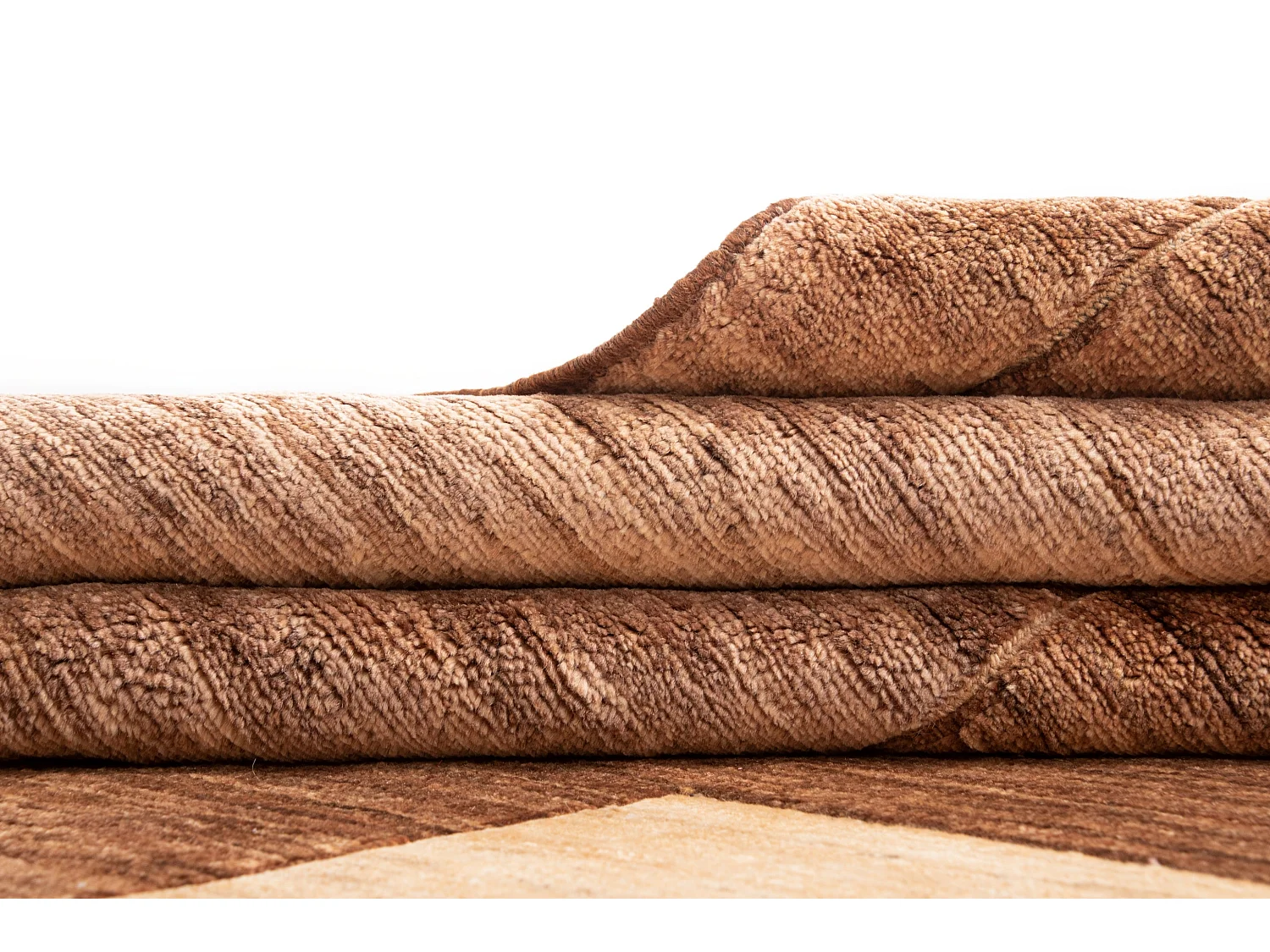 Wollteppich 176x232 Braun Juma