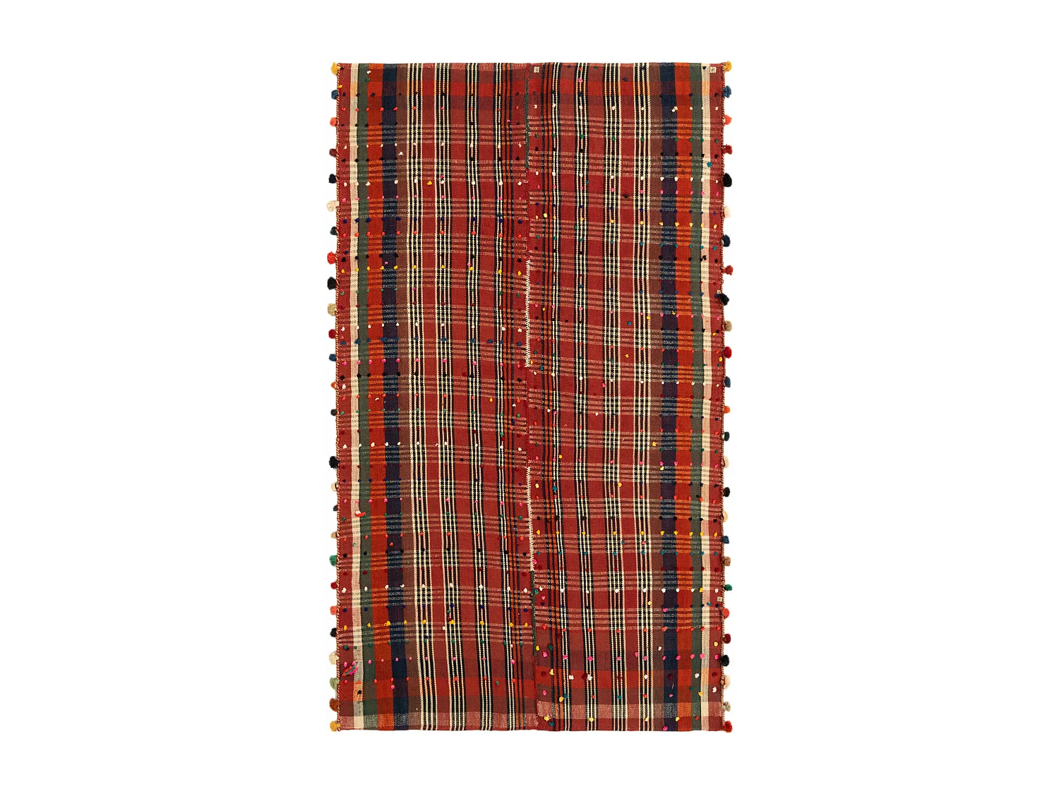Tapis de laine 124x214 rouge Jajim