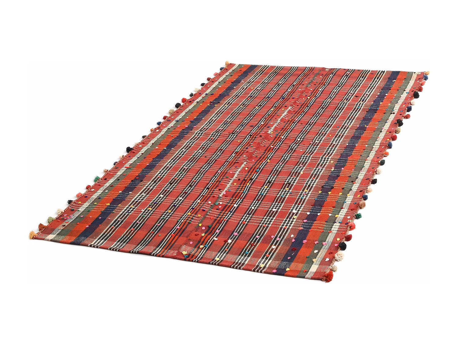 Tapis de laine 124x214 rouge Jajim