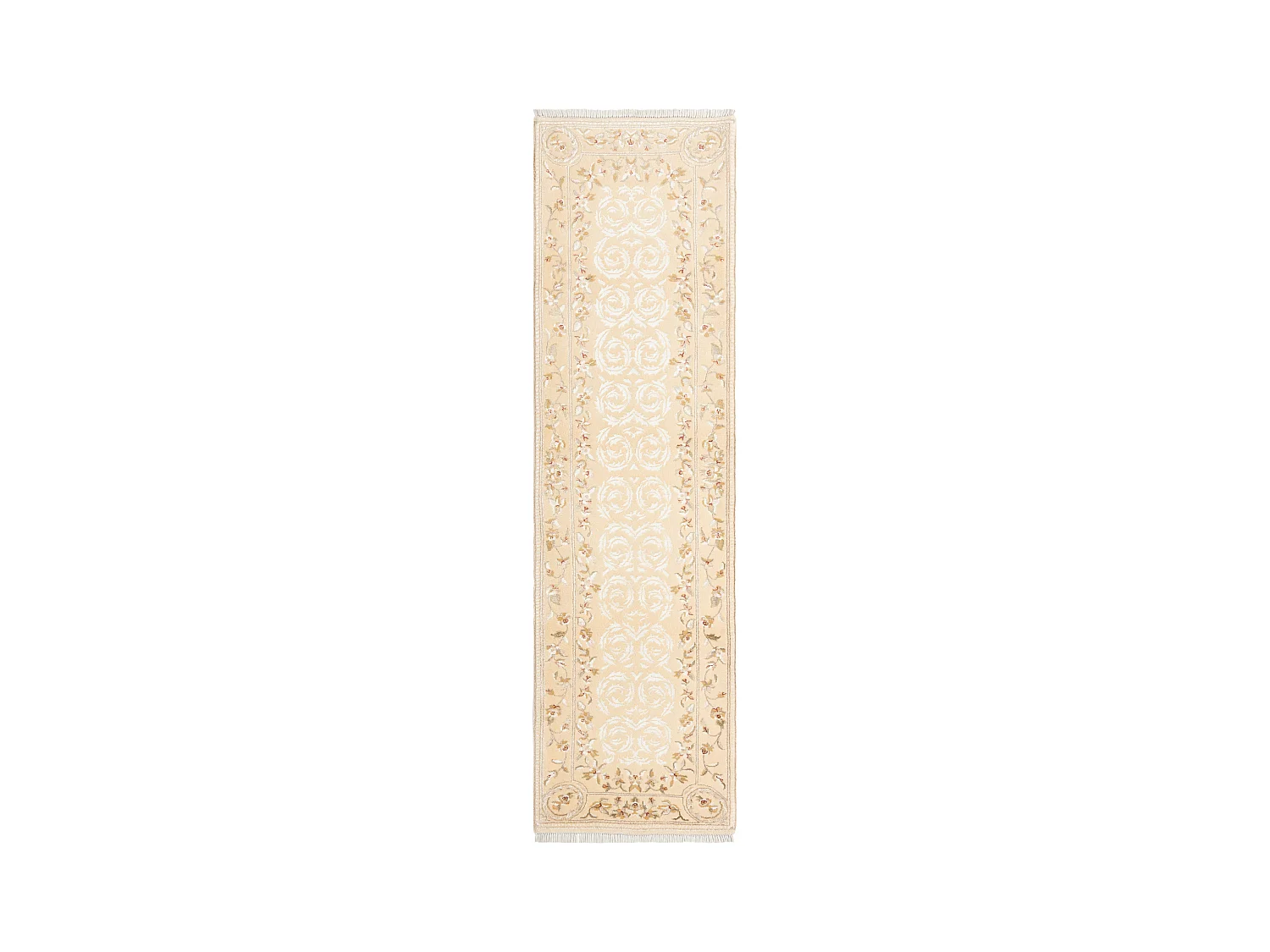 Tapis de couloir en laine 84x394 beige Darya