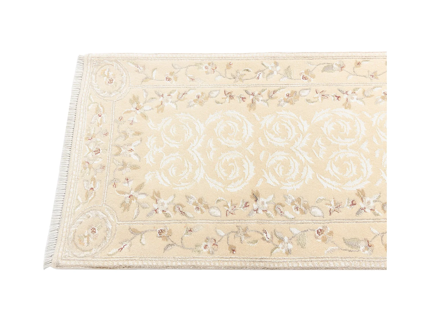 Tapis de couloir en laine 84x394 beige Darya