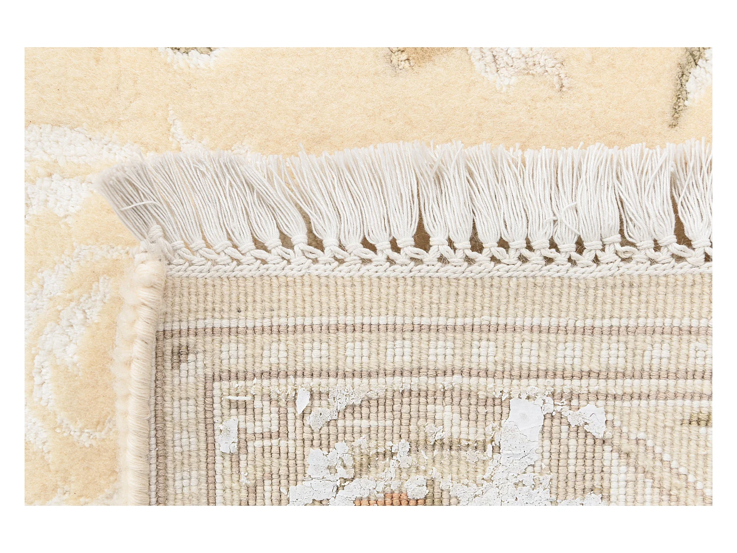 Tapis de couloir en laine 84x394 beige Darya