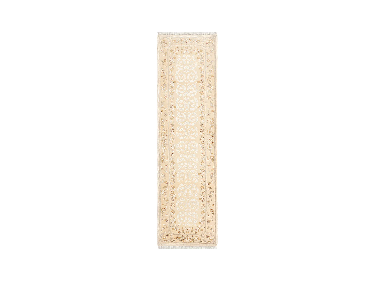 Tapis de couloir en laine 84x394 beige Darya