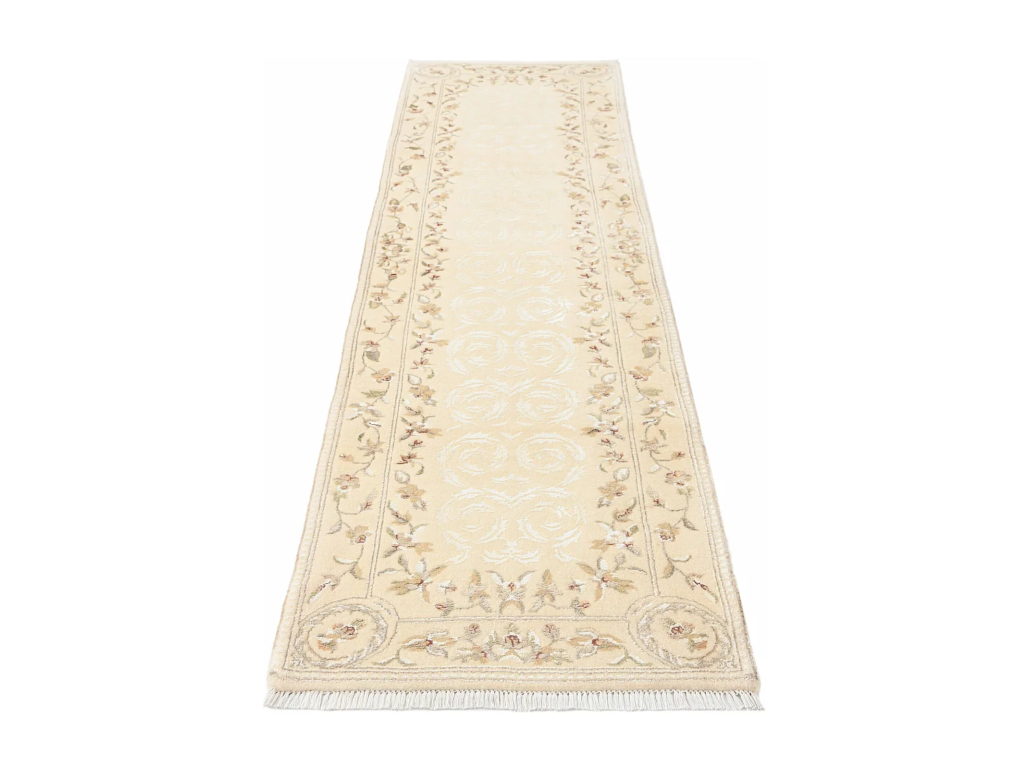 Tapis de couloir en laine 84x394 beige Darya