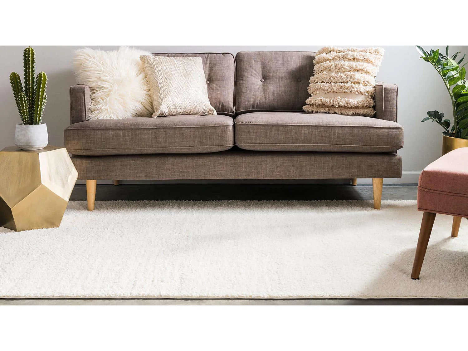 Tapis shaggy 215x305 Blanc Luzern