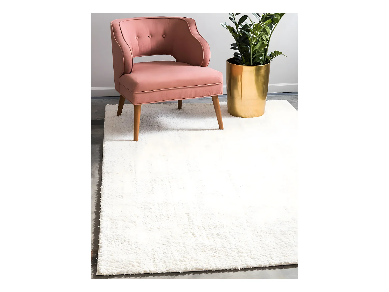 Tapis shaggy 215x305 Blanc Luzern
