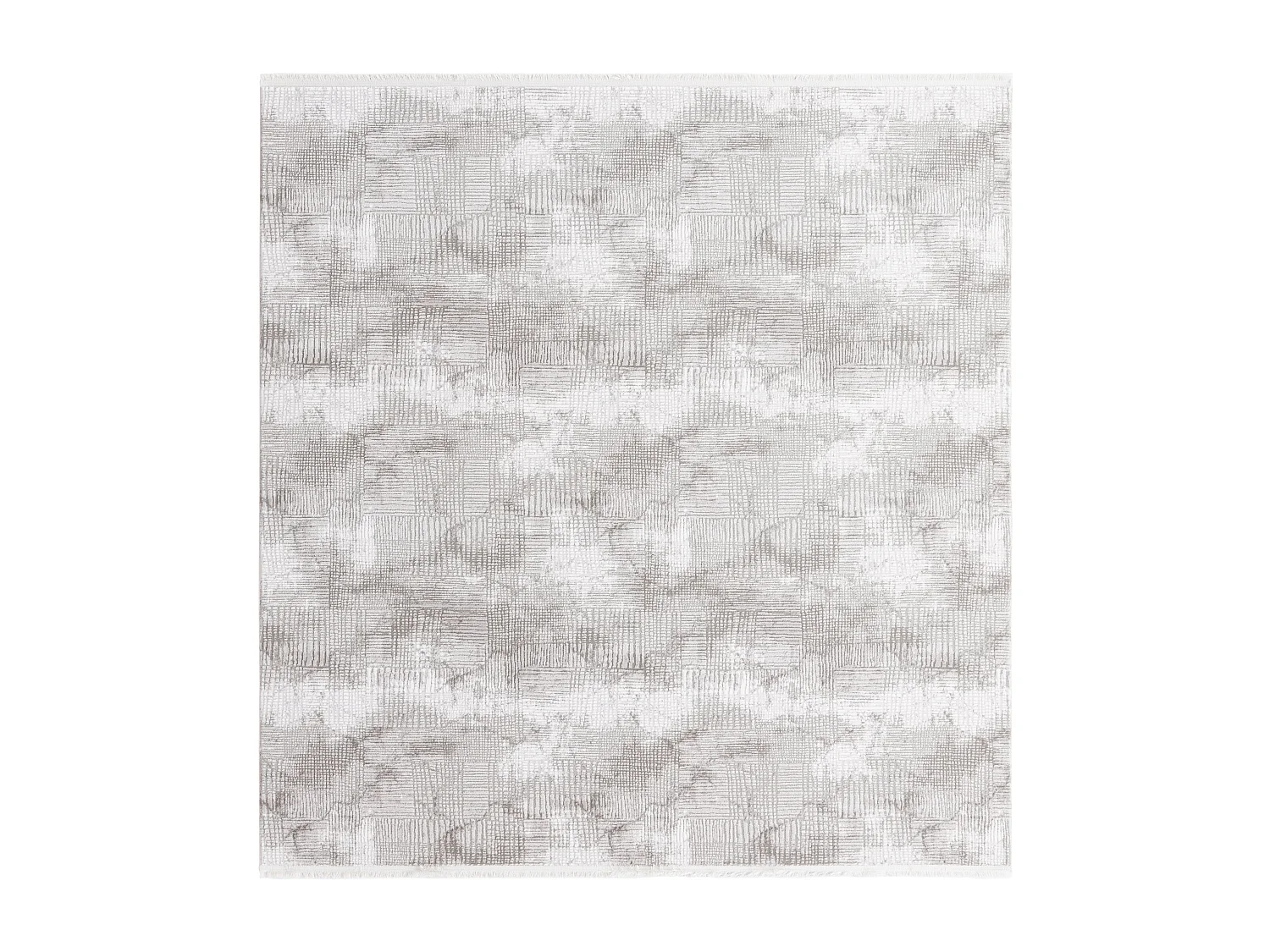 Tapis 160x160 gris Davos Flawless