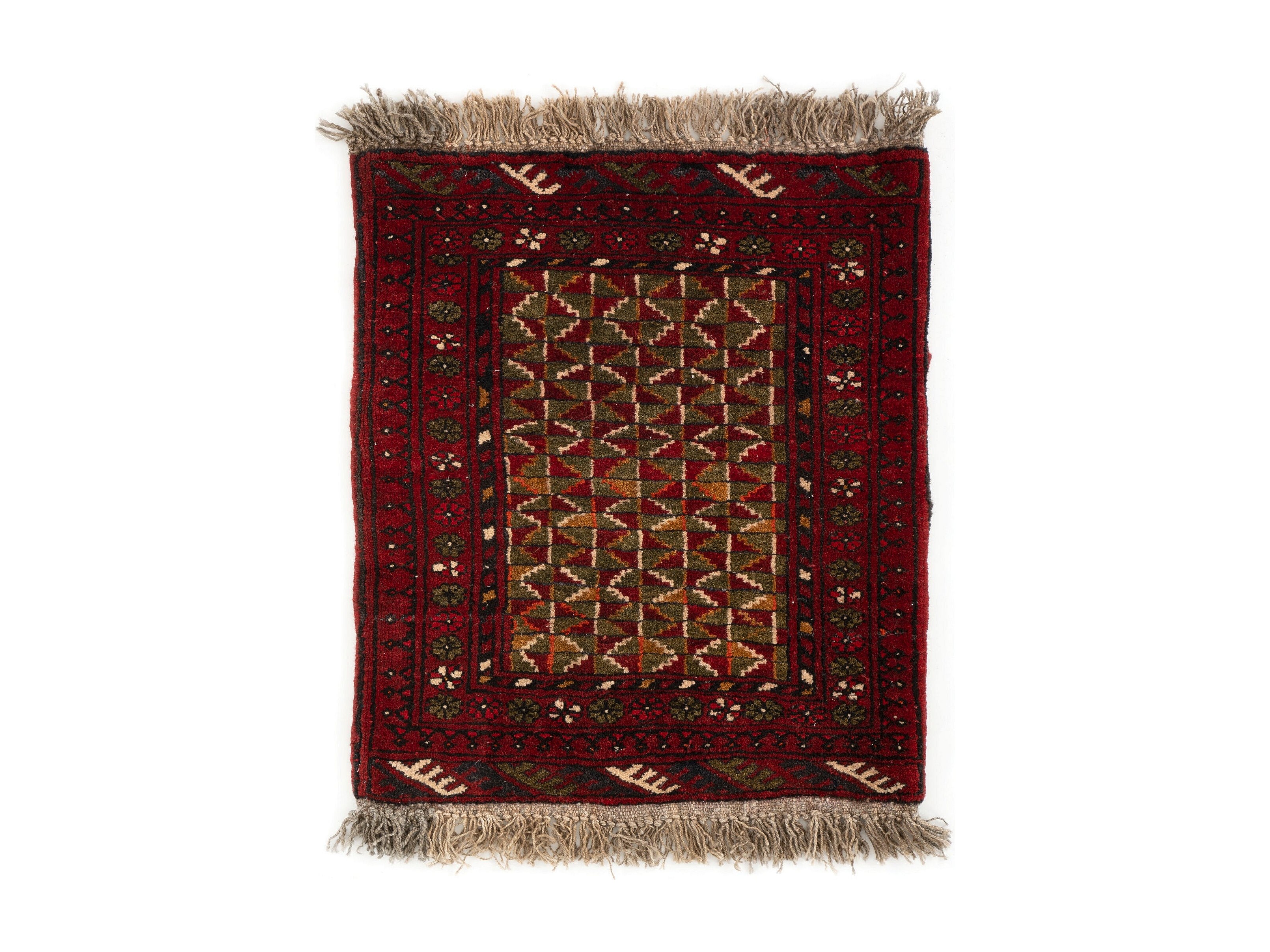 Tapis De Coureur Persian Senneh Rouge - 2'6 X 12'3, Noué Main, Laine 100%
