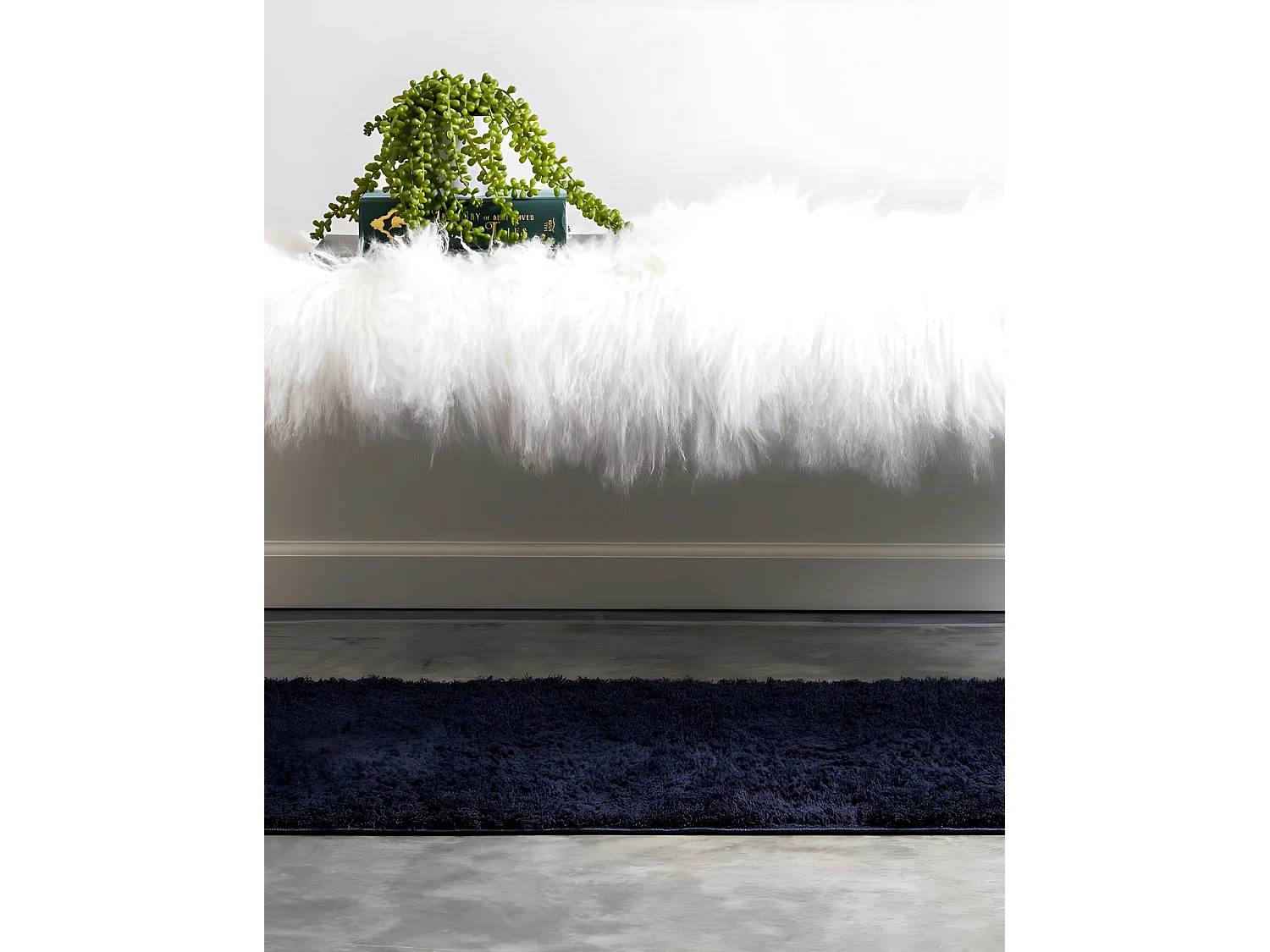 Tappeto shaggy  62x120 blu notte Luzern