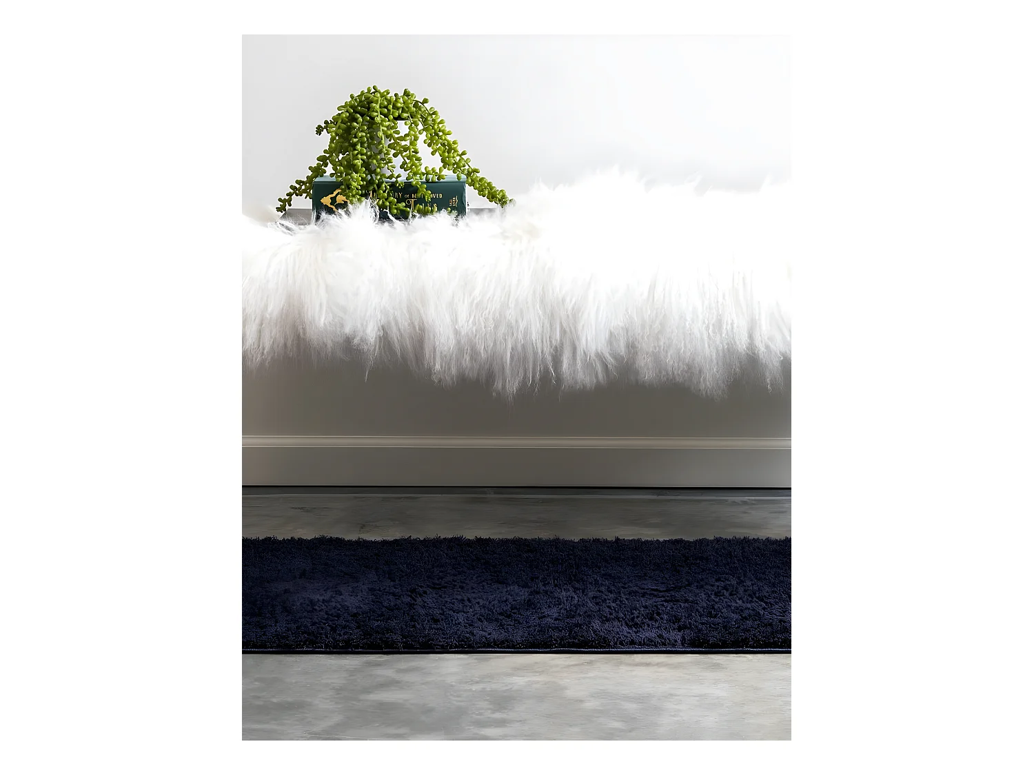 Hoogpolig tapijt 120x62 NachtBlauw Luzern