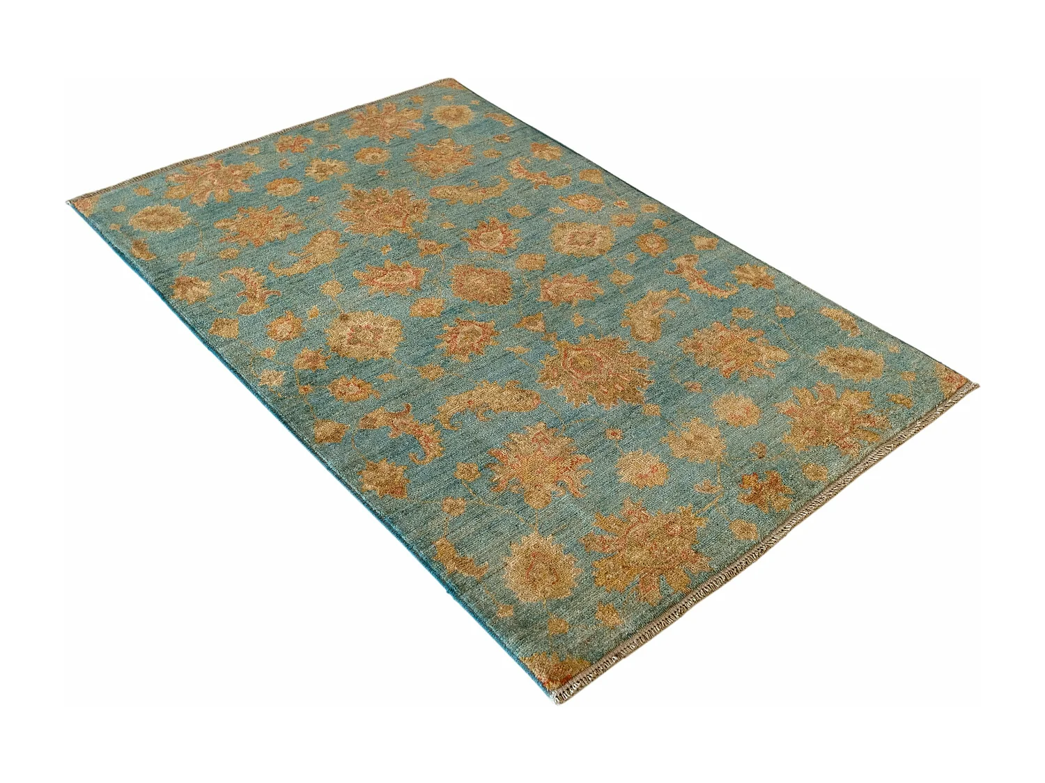 Tapis de laine 95x152 Bleu Ziegler