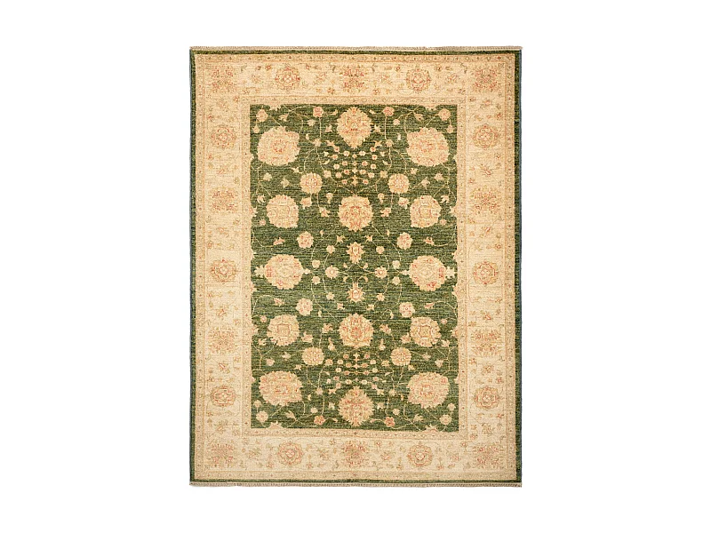 Wollteppich 151x202 Grün Kaizar