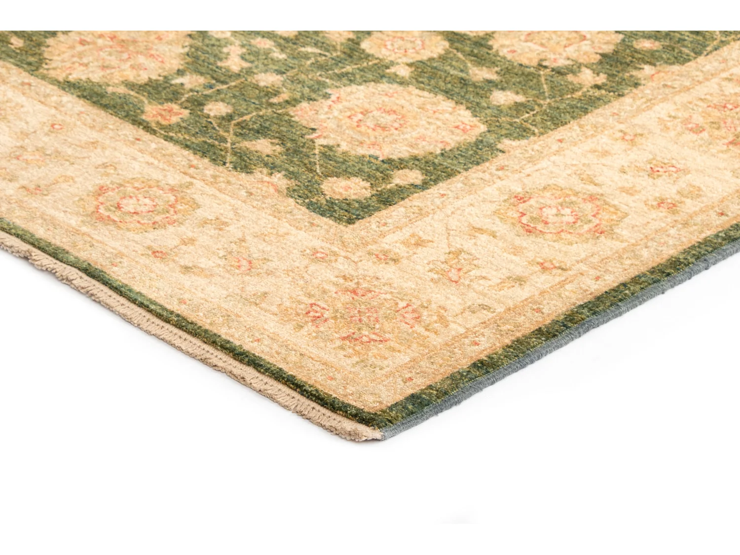 Wollteppich 151x202 Grün Kaizar