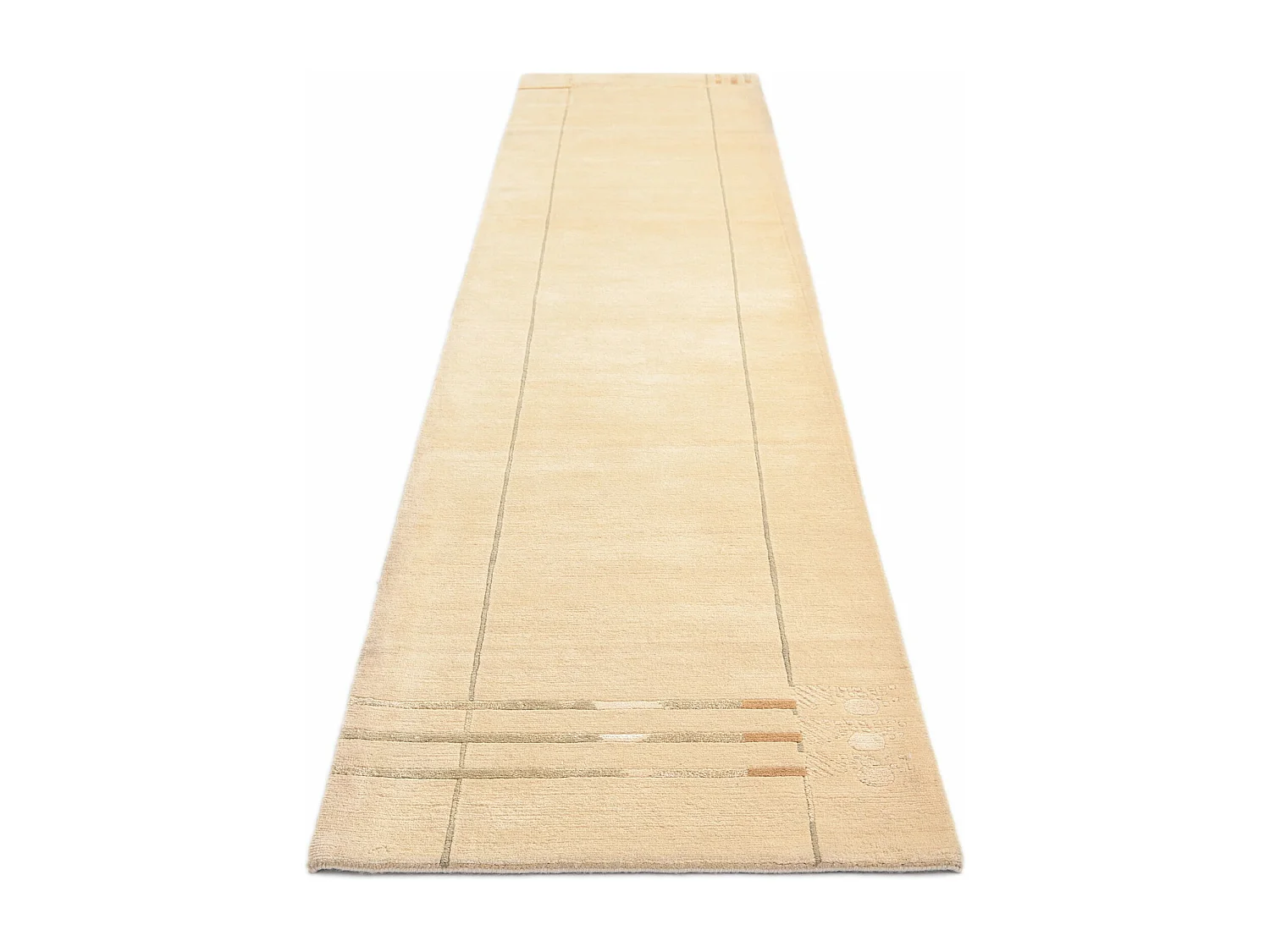 Tappeto per corridoio in lana 84x396 marrone Darya