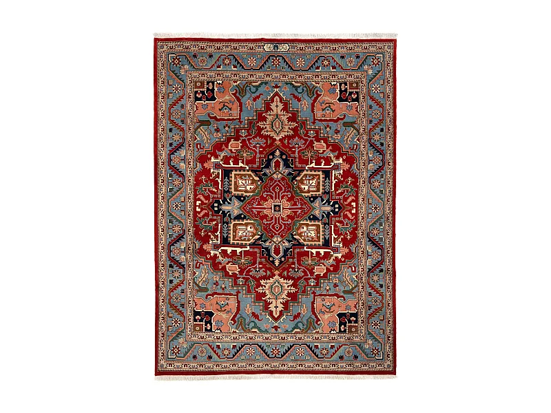 Wollteppich 250x359 Blau Tabriz