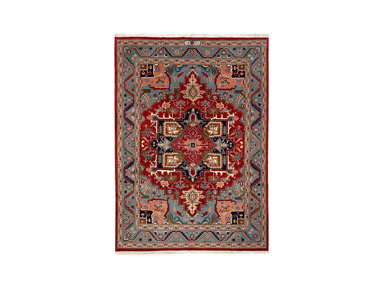 Tapis de laine 250x359 Bleu Tabriz