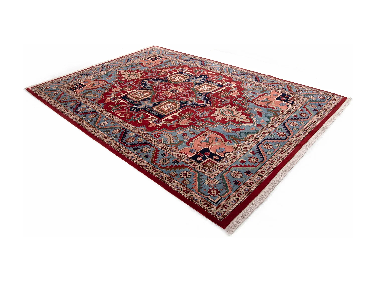 Tapis de laine 250x359 Bleu Tabriz