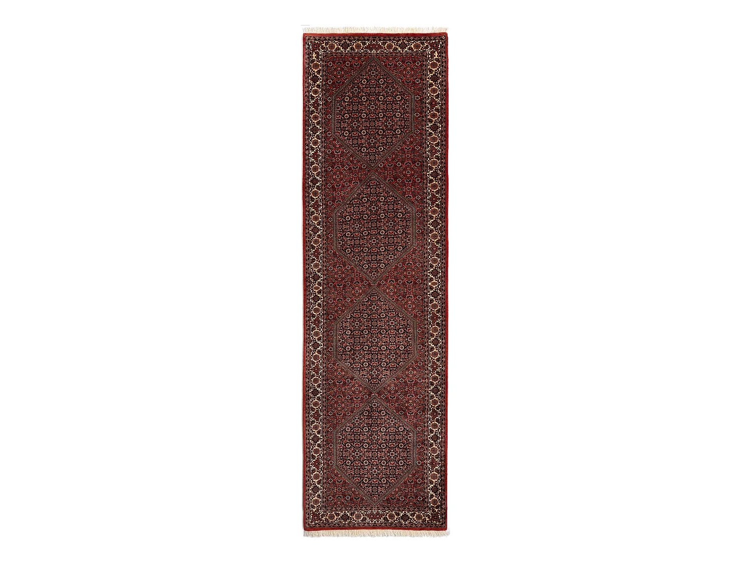 Tapis de couloir en laine 85x308 rouge Bidjar