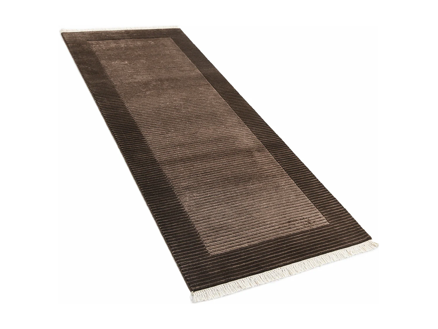 Tapis de couloir en laine 79x180 brun Darya