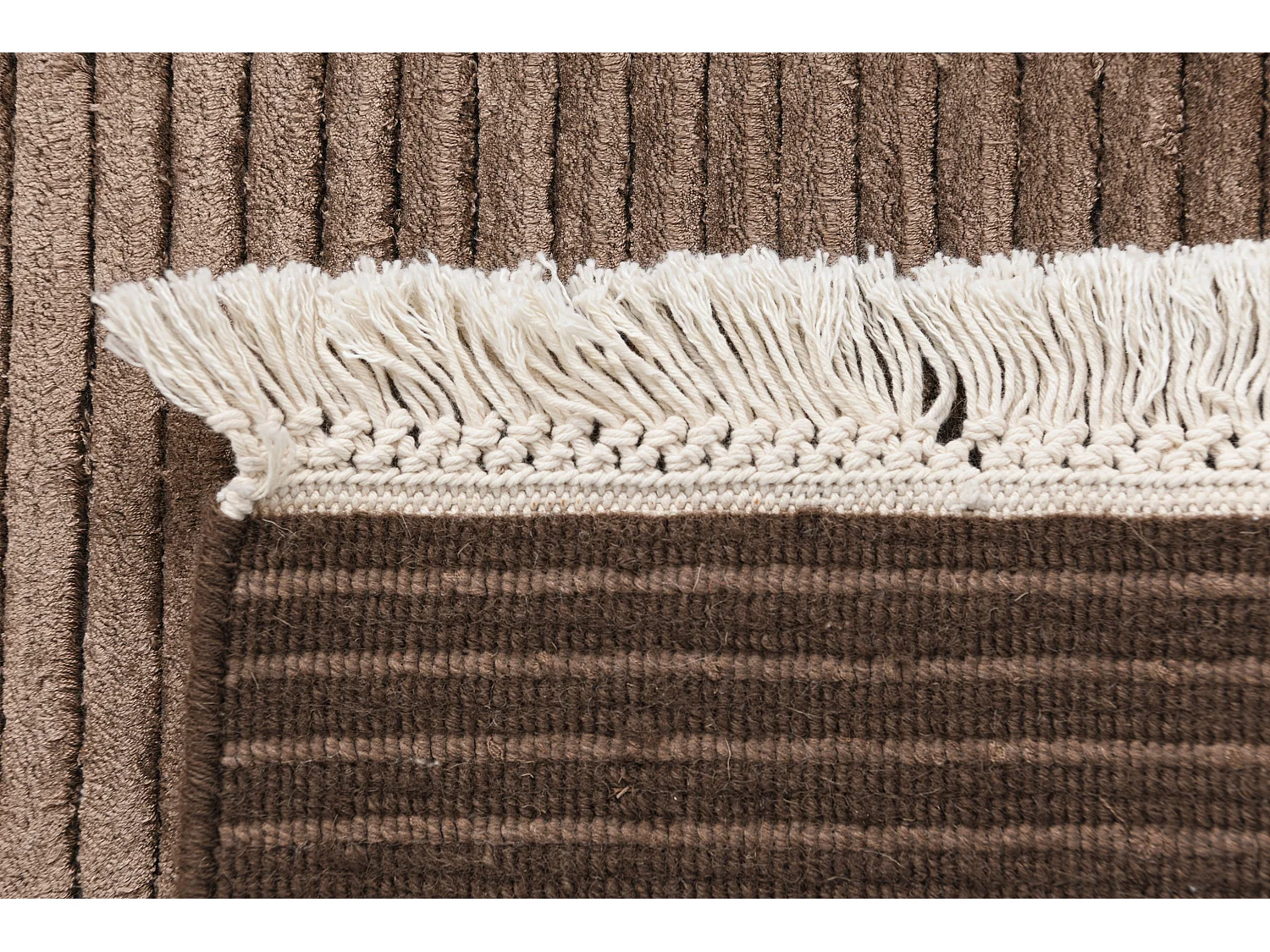 Tapis de couloir en laine 79x180 brun Darya