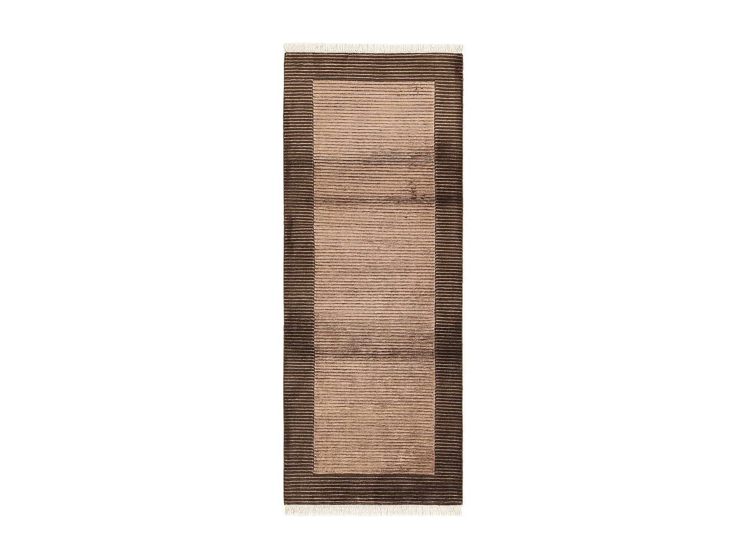 Tapis de couloir en laine 79x180 brun Darya