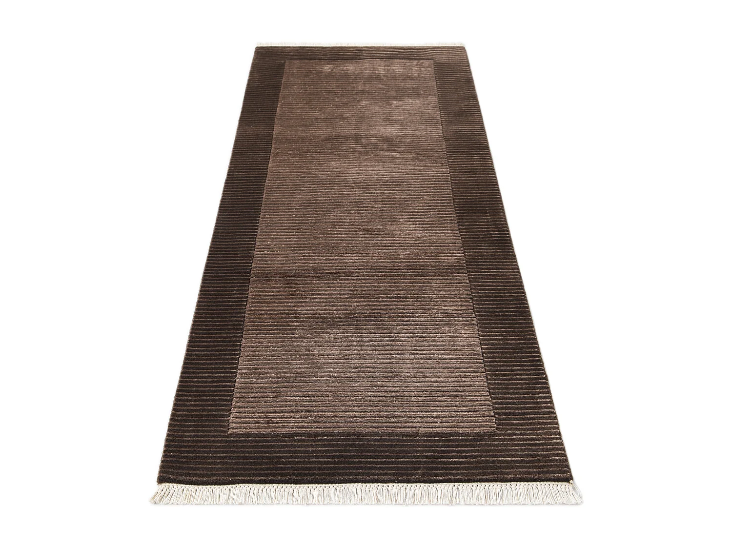 Tapis de couloir en laine 79x180 brun Darya