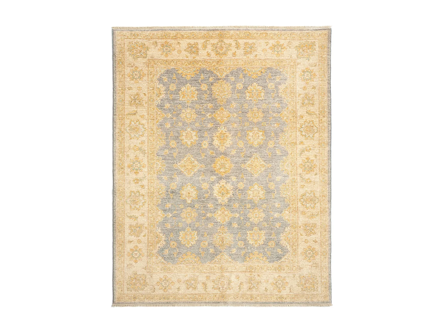 Wollteppich 151x194 Beige Kaizar