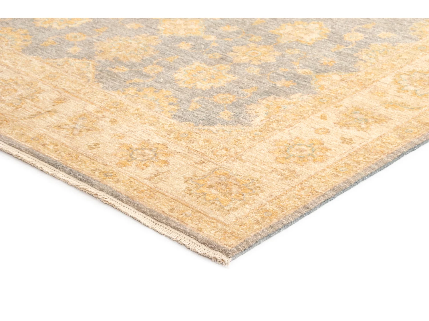 Wollteppich 151x194 Beige Kaizar