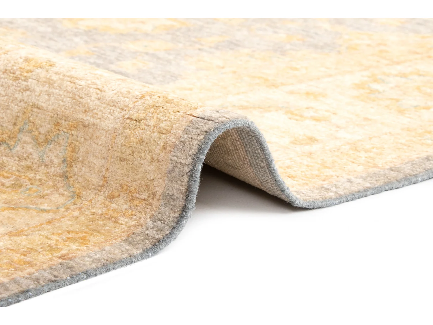 Wollteppich 151x194 Beige Kaizar