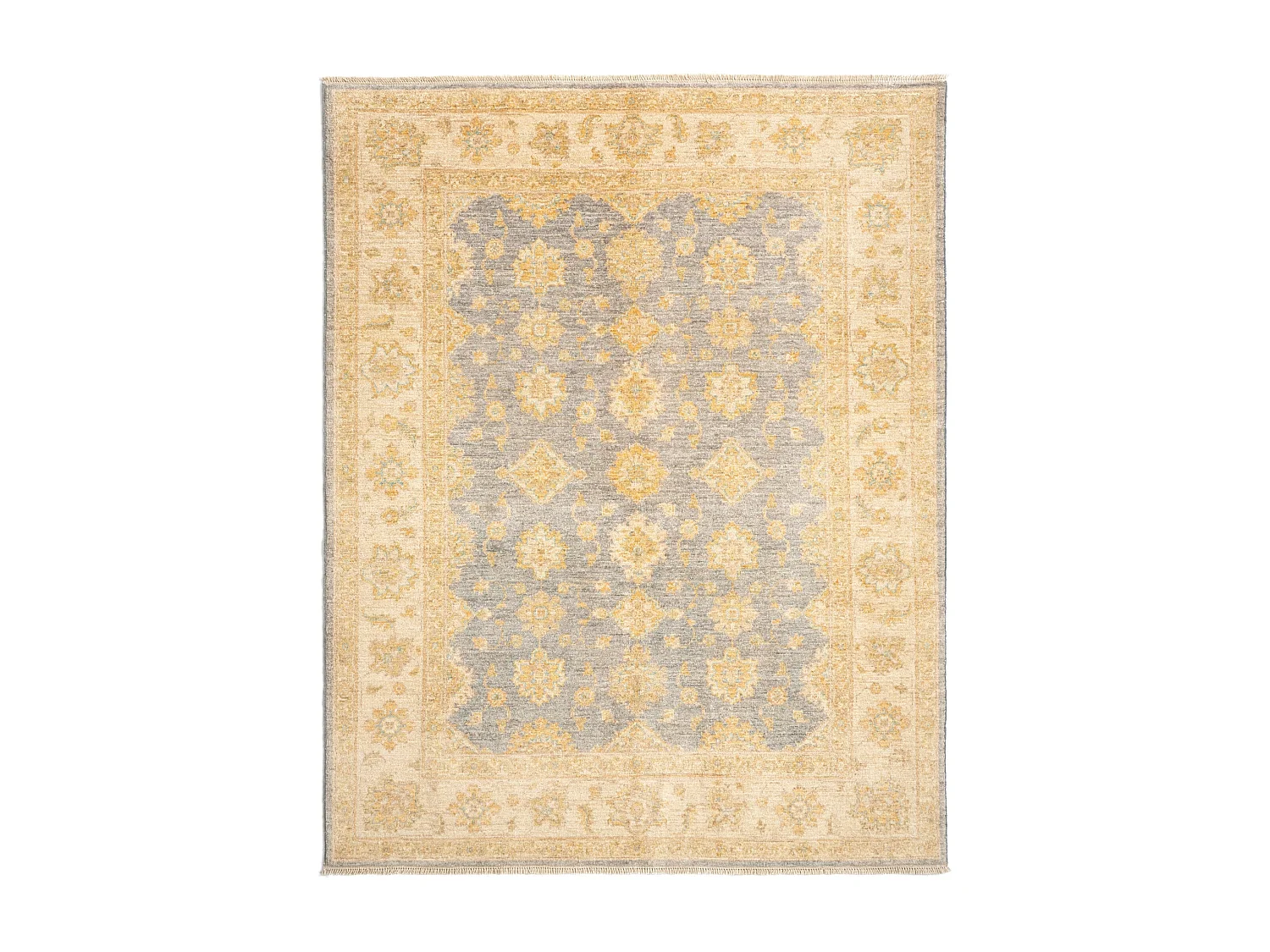 Wollteppich 151x194 Beige Kaizar