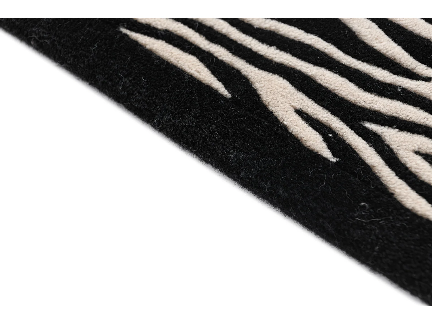 Tappeto per corridoio in lana 84x300 nero Darya