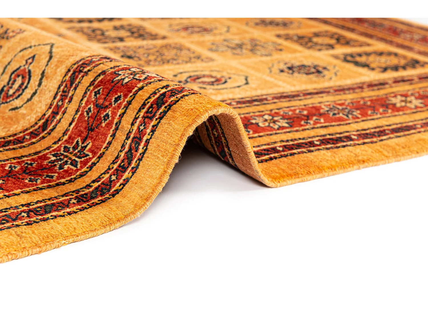 Tapis de laine 110x171 orange Kashkuli