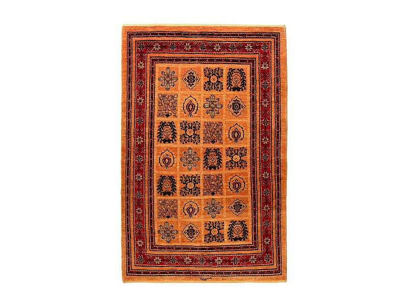 Tapis de laine 110x171 orange Kashkuli