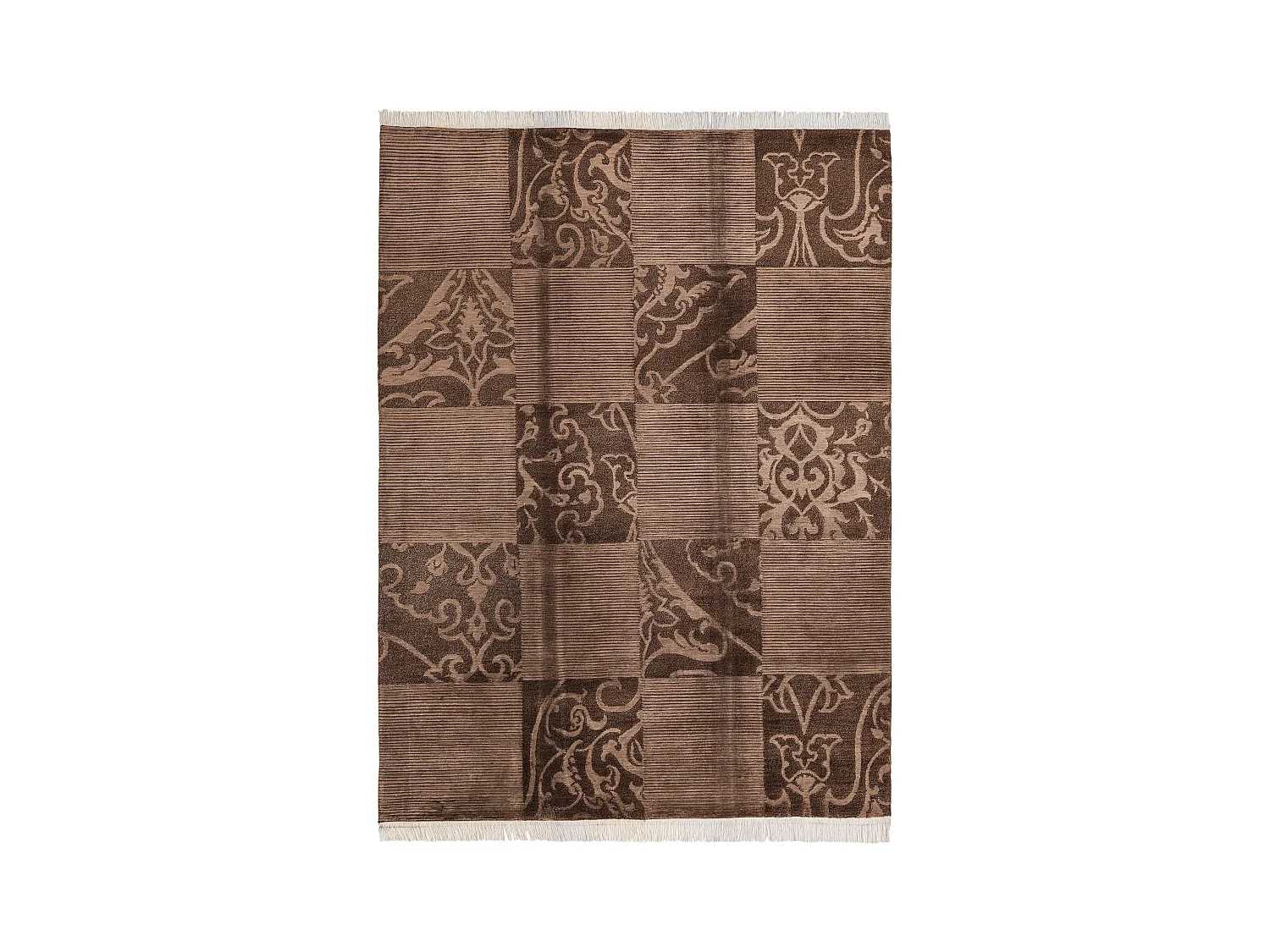 Tapis de laine 165x244 brun Darya