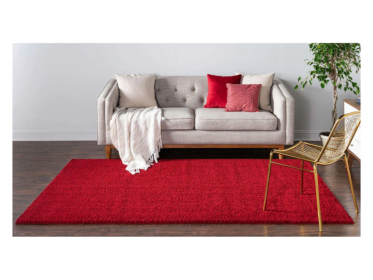 Hochflorteppich 240x305 Rot Luzern