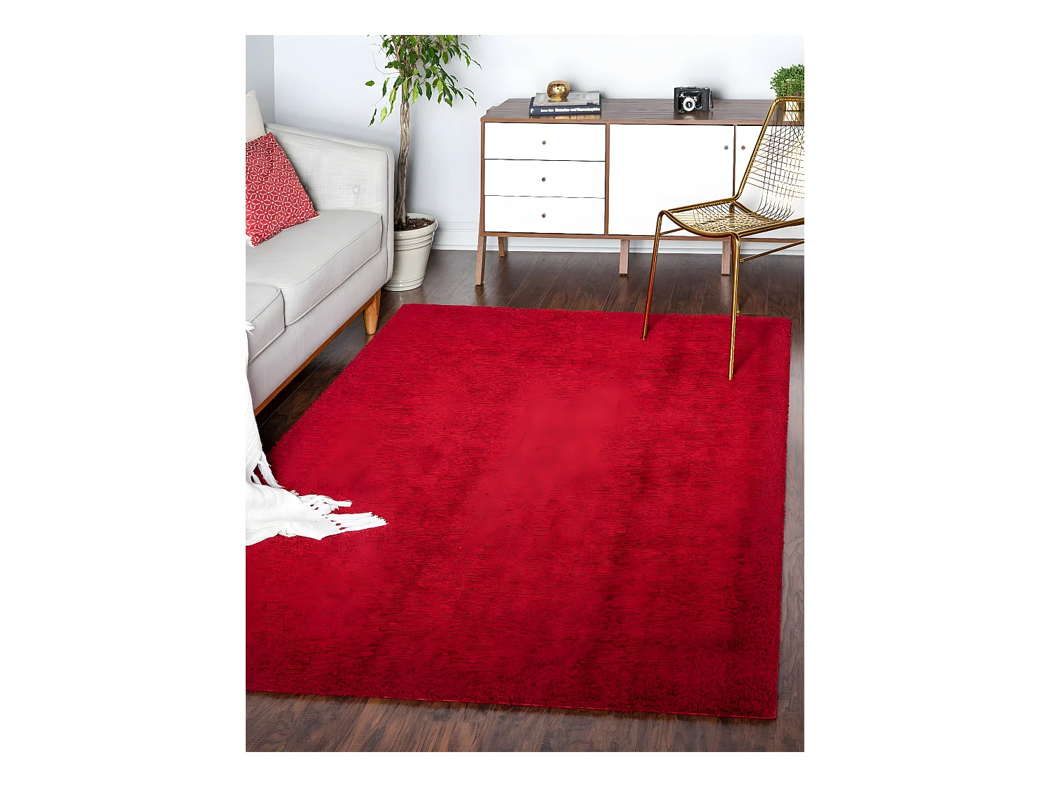 Hochflorteppich 240x305 Rot Luzern